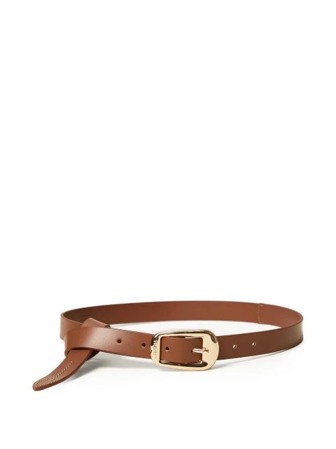 TWINSET studded leather belt - Brown - zdjęcie produktu nr 1