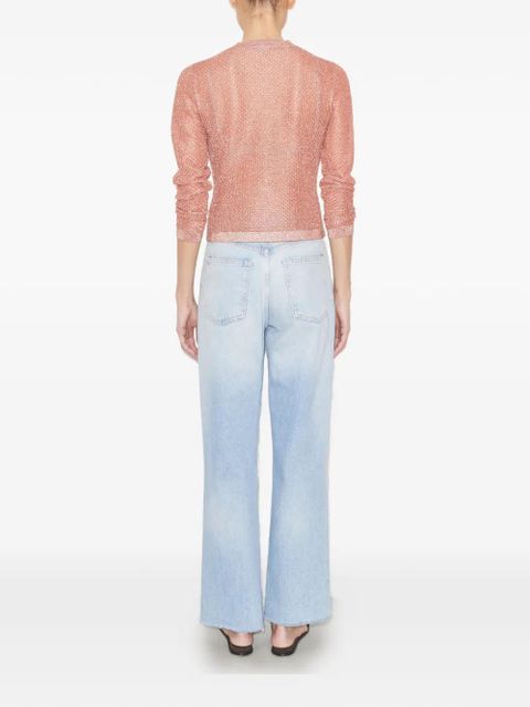 Tory Burch Kendra mesh cardigan - Pink