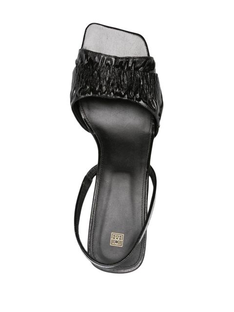 TOTEME The Gathered 50mm sandals - Black