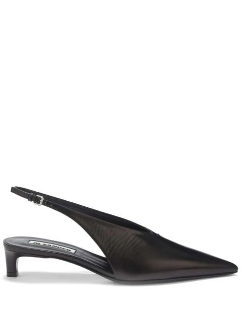Jil Sander slingback leather pumps - Black - zdjęcie produktu nr 1