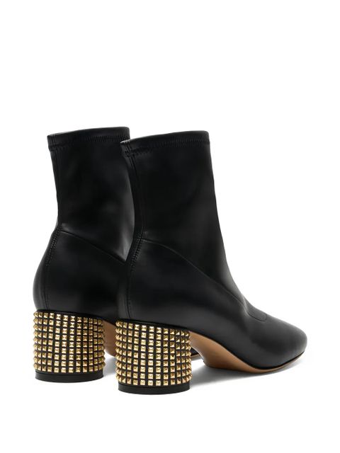 Casadei 50mm leather ankle boots - Black