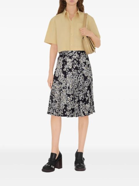 Burberry cropped cotton shirt - Neutrals