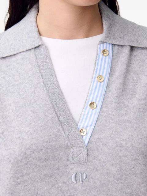 Claudie Pierlot polo-neck wool-cashmere sweater - Grey