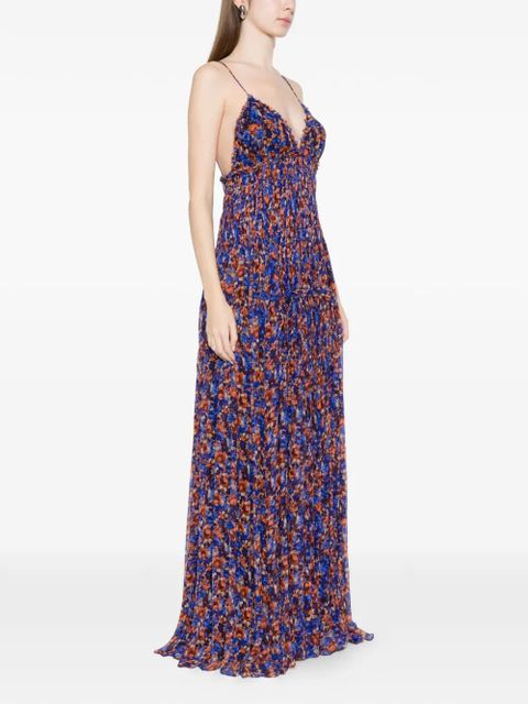 Ulla Johnson Atrani V-neck gown - Blue