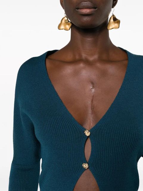 Lanvin merino wool-blend cardigan - Blue