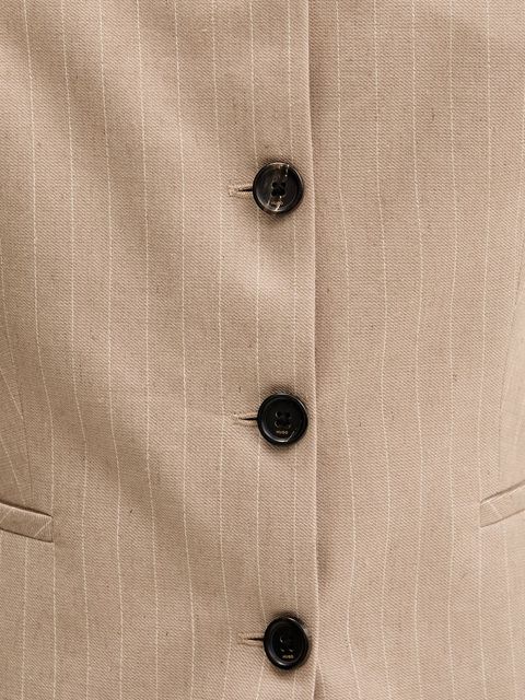 HUGO bluzka z dodatkiem lnu Copale