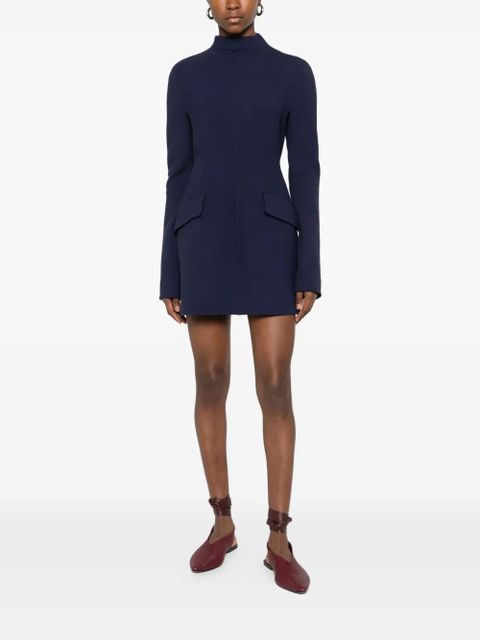 Sportmax SPXTEFRITE pockets high-neck mini dress - Blue