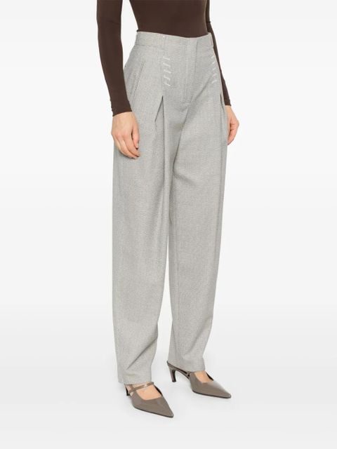 FENDI micro check trousers - Black