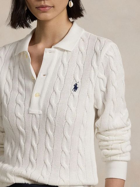 Polo Ralph Lauren sweter bawełniany damskie kolor biały lekki 211959100 - zdjęcie produktu nr 2