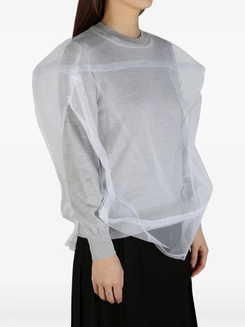 Comme Des Garçons layered sweatshirt - Neutrals