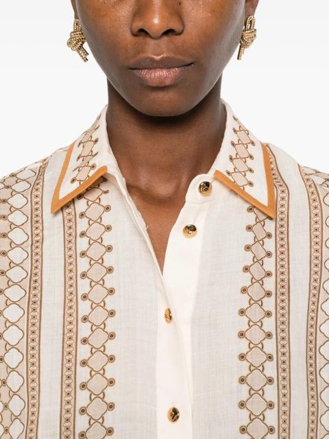 ZIMMERMANN geometric-print buttoned shirt - Neutrals - zdjęcie produktu nr 2
