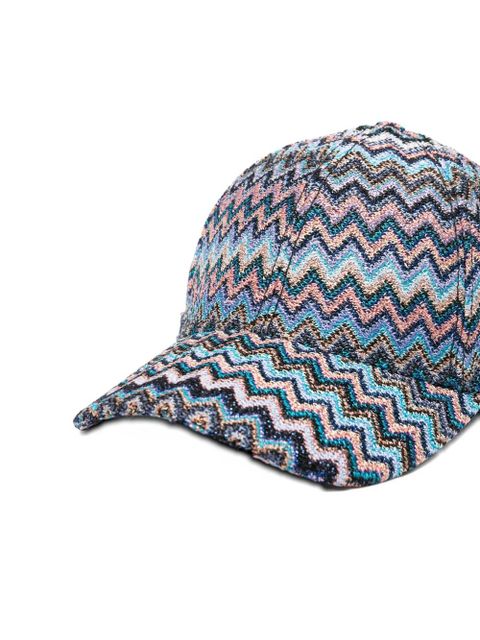 Missoni zigzag-knit baseball cap - Blue