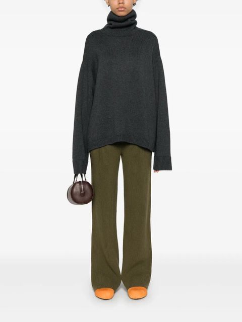 Jil Sander ribbed trousers - Green - zdjęcie produktu nr 2