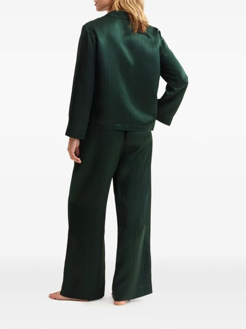 ERES Brocart striped pajamas bottoms - Green