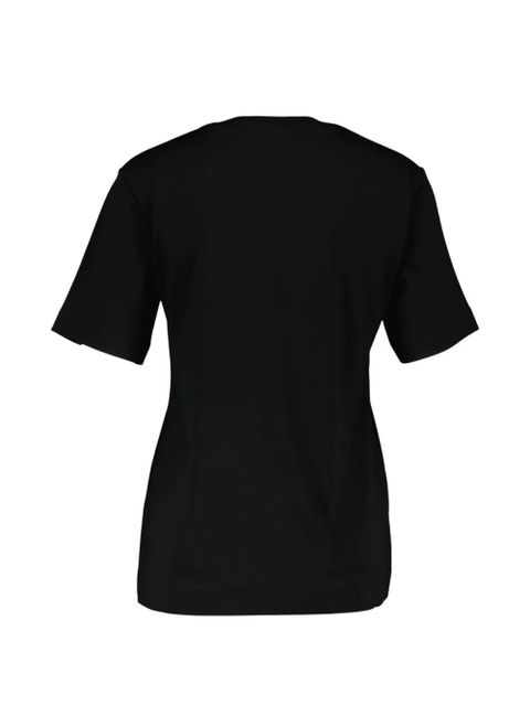 Simone Rocha short-sleeved flower-detail T-shirt - Black - zdjęcie produktu nr 2