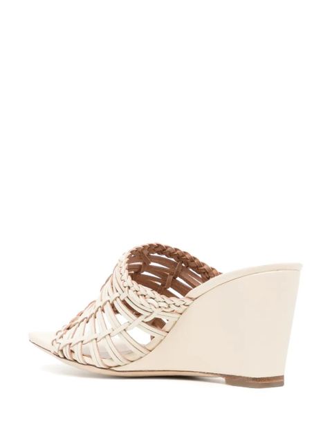 STAUD Blair wonven-design wedge sandals - Neutrals