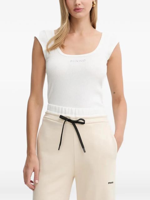 PINKO ribbed T-shirt - White - zdjęcie produktu nr 1