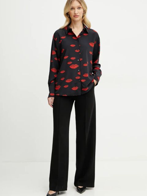 Morgan koszula CKISS.F damska kolor czarny relaxed z kołnierzykiem klasycznym CKISS.F