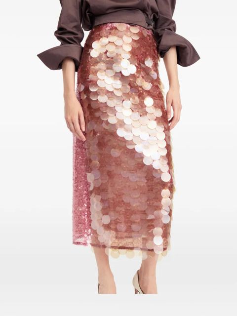 16Arlington Dia sequinned midi skirt - Pink