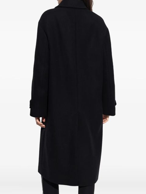 Versace single-breasted coat - Black