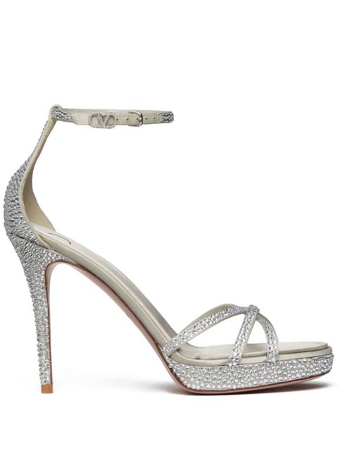 Valentino Garavani 120mm Eveninglam platform sandals - Silver
