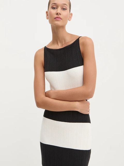 Abercrombie & Fitch sukienka kolor czarny maxi dopasowana KI159-4740