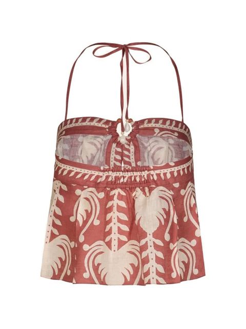 Johanna Ortiz Oceanic floral top - Red