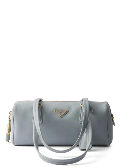Prada medium leather top-handle bag - Blue - zdjęcie produktu nr 1