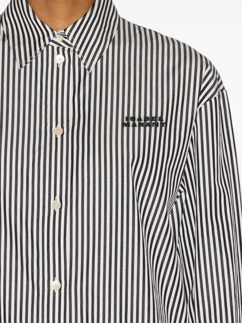 ISABEL MARANT Fabriza striped shirt - Black