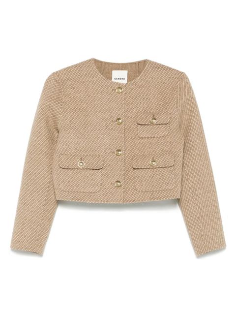 SANDRO striped jacket - Neutrals - zdjęcie produktu nr 1