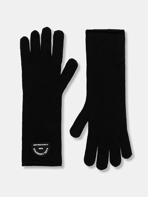 Karl Lagerfeld rękawiczki K/RSG damskie kolor czarny A4W33014 - zdjęcie produktu nr 1