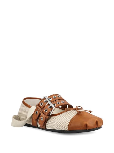 Miu Miu buckle-strap ballet flats - Neutrals - zdjęcie produktu nr 2