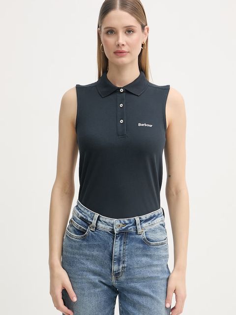 Barbour top damski bawełniany z elastanem Bowford - zdjęcie produktu nr 2