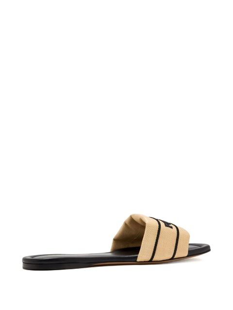 Ferragamo canvas slide sandals - Neutrals