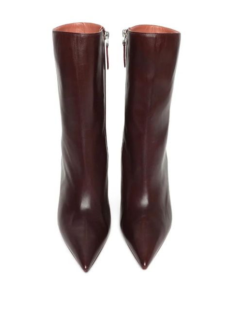 Amina Muaddi Giorgia 95mm leather boots - Brown