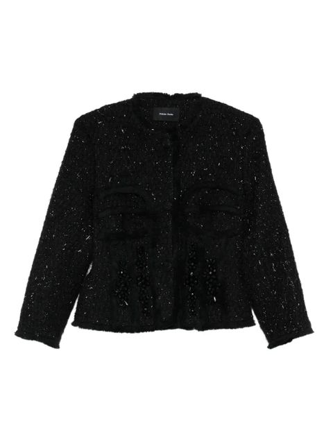 Simone Rocha sequin-embellished tweed jacket - Black - zdjęcie produktu nr 1