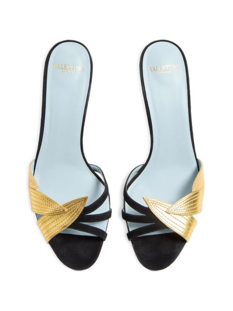 Valentino Garavani Foliefoliage sandals - Black