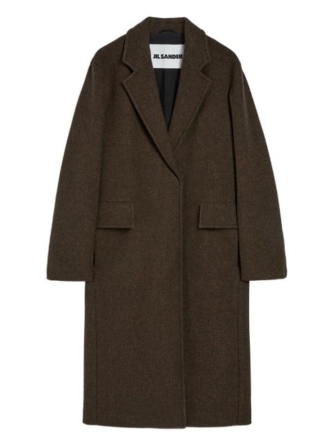 Jil Sander mélange-effect coat - Brown - zdjęcie produktu nr 1