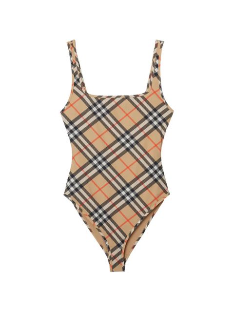 Burberry check swimsuit - Neutrals - zdjęcie produktu nr 1
