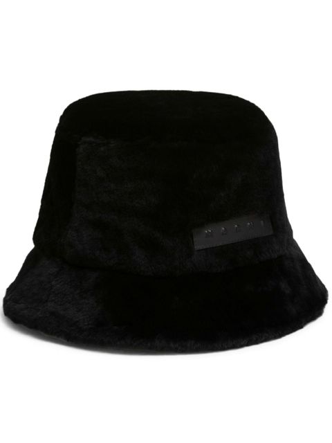 Marni logo-patch bucket hat - Black - zdjęcie produktu nr 1