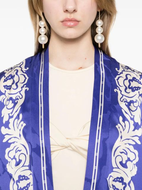 ETRO floral-print jacket - Blue