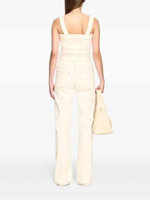 Off-White denim corset top - Neutrals