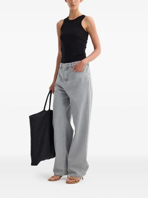 Róhe ribbed racer-back top - 001 BLACK - zdjęcie produktu nr 2