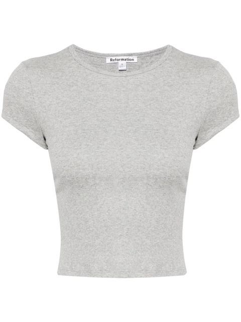 Reformation Muse organic-cotton T-shirt - Grey - zdjęcie produktu nr 1