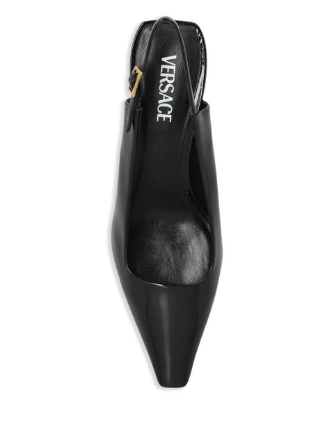 Versace 85mm leather pumps - Black