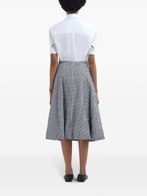 Marni check-print midi skirt - Black