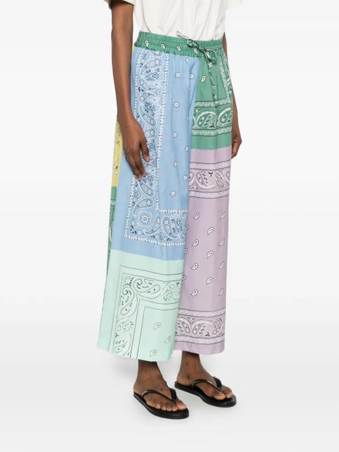 Weekend Max Mara Pepe patchwork bandana trousers - Green