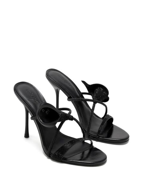 Cult Gaia Camilla flower embellished heeled sandal - Black - zdjęcie produktu nr 2