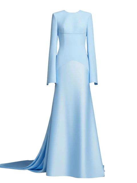 Solace London Claudine flared-sleeve maxi dress - Blue - zdjęcie produktu nr 1