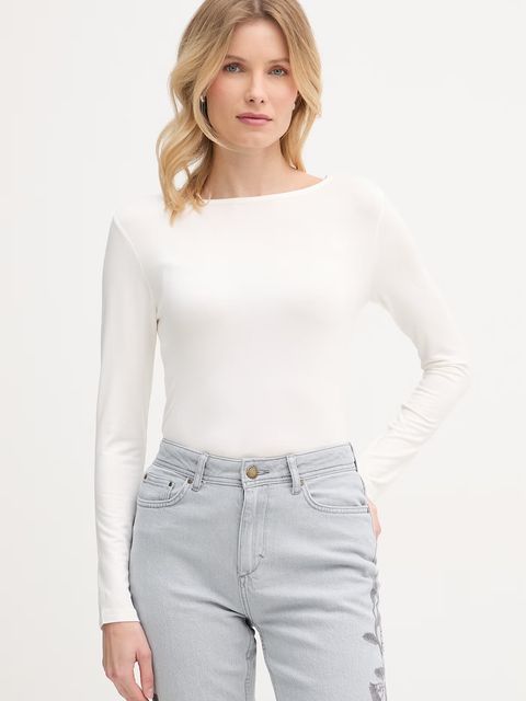 United Colors of Benetton longsleeve damski z wiskozy - zdjęcie produktu nr 2